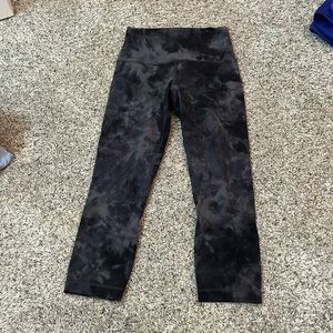 Lululemon Diamond Dye Pitch Grey Graphite Grey Align HR Crop 21” Leggings Size 4